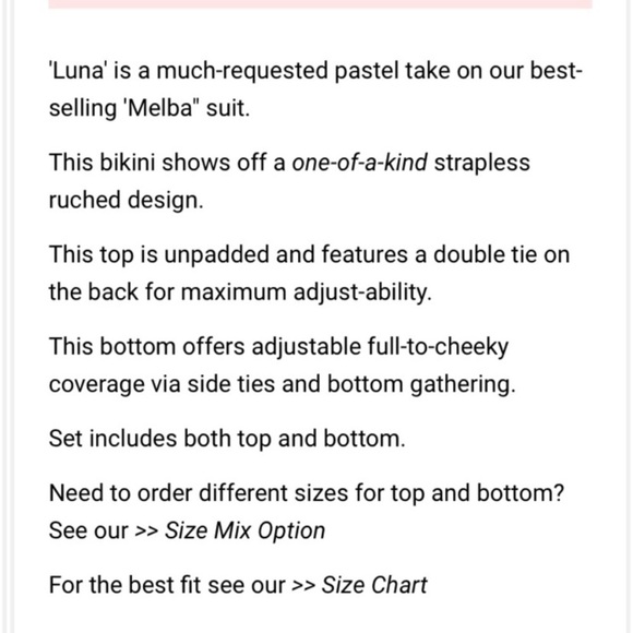 Light Blue Bikini Set ‘Luna set’ - Picture 5 of 7